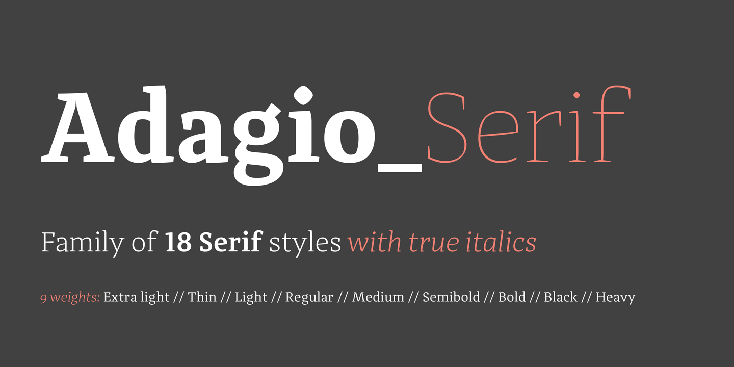 Ejemplo de fuente Adagio Serif #1